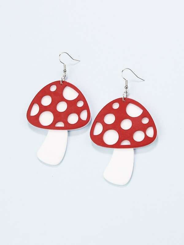 Mushroom Drop Earrings