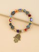 Hamsa Hand Charm Beaded Bracelet