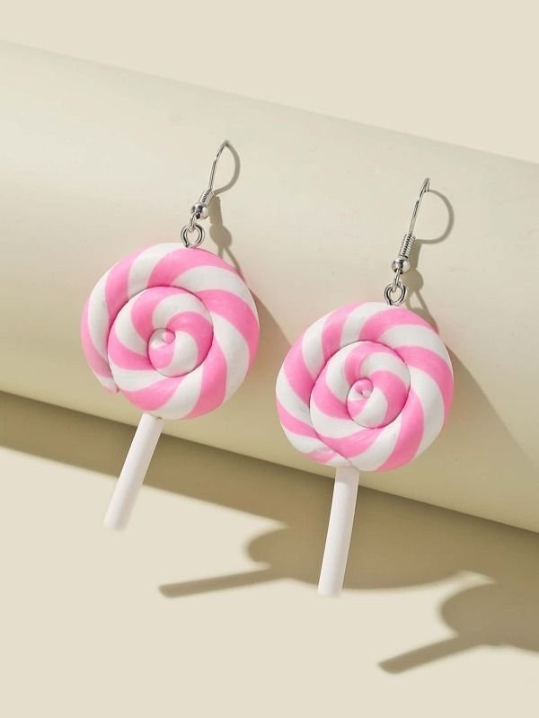 Cartoon Lollipop Drop Earrings