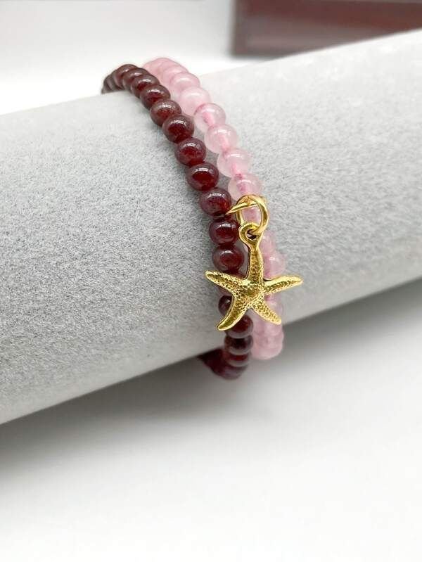 Starfish Charm Beaded Bracelet