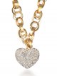 Cubic Zirconia Heart Charm Necklace