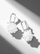 Flower Decor Drop Earrings