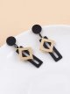 Square Rectangle Drop Earrings