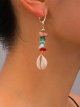 Stone Decor Shell Drop Earrings